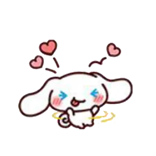 💕 Cinnamoroll lindo, kawaii, anime, perro, Sanrio whatsapp sticker