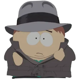 🕵‍♂ Eric Cartman South Park อีริค คาร์ทแมน, เซาท์พาร์ค, ปลอมตัว, สายลับ telegram sticker
