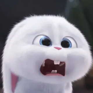 🧊 Snowball The Secret Life of Pets bunny, rabbit, animal, cartoon, pet, Snowball telegram sticker