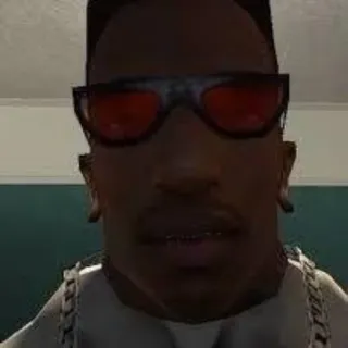 😎 CJ Grand Theft Auto: San Andreas Grand Theft Auto, San Andreas, CJ, Personagem, Video game whatsapp sticker