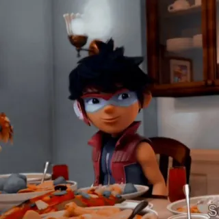 😐 Boboiboy animated, cartoon, character, Boboiboy telegram sticker