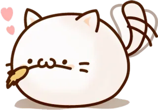 🌱 kucing, imut, kawaii, stiker, binatang, hati telegram sticker