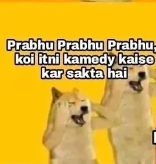 🙂 Doge Doge Meme Prabhu Prabhu Prabhu, koi itni kamedy kaise kar sakta hai doge, meme, funny, laughing, reaction, humor telegram sticker