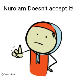😵 Nurolam Doesn't accept it! desenho animado, ilustração, rejeitar, desaprovar, recusa whatsapp sticker