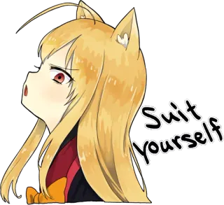 😤 Suit Yourself Katzenmädchen, Anime, Manga, Cartoon, Dein Style, Attitüde whatsapp sticker