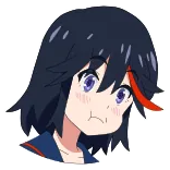 😶 Ryuko Matoi Kill la Kill anime, manga, kill la kill, ryuko matoi, sticker, cartoon telegram sticker