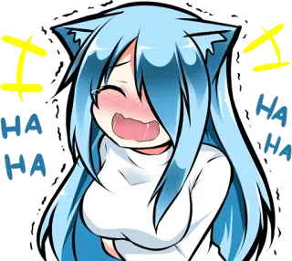 Muki Shy Cat - @Anime_Stickers_Pack telegram stickers