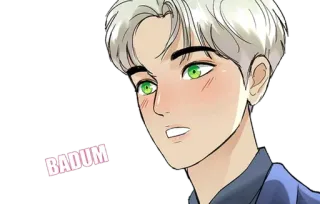 😳 BADUM Anime, Manga, Kreskówka, Chłopak, Mężczyzna, Postać telegram sticker