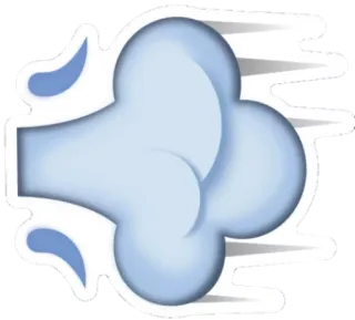 💨 angin, udara, awan, embusan, cuaca, 💨 telegram sticker