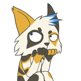 🤔 Katze, Kätzchen, süß, Tier, Cartoon, Sticker telegram sticker