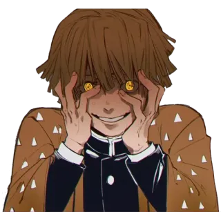 😈 Zenitsu Agatsuma Demon Slayer Anime, Thanh gươm diệt quỷ, Zenitsu, Agatsuma, Nhân vật, Manga telegram sticker