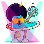 🤩 мультфильм, обувь, мир, ретро, диско, персонаж whatsapp sticker