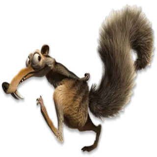 🚶 Scrat Ice Age белка, мультфильм, ледниковый период, анимированный telegram sticker