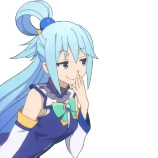 😝 Aqua KonoSuba อนิเมะ, ผู้หญิง, น่ารัก, ตัวละคร, ยโส, อควา, Konosuba telegram sticker