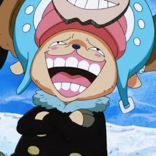 😂 Tony Tony Chopper One Piece Аниме, Ван Пис, Тони Тони Чоппер, Персонаж, Мультфильм telegram sticker
