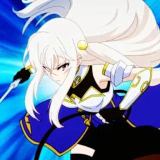 🍪 anime, fantasy, warrior, sword, female, action telegram sticker