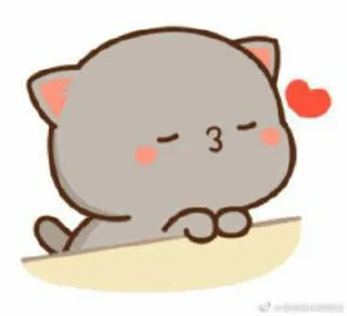 🍓 kucing, kawaii, imut, stiker, kartun, hati whatsapp sticker