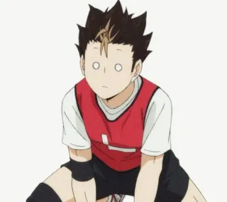 🗿 Nishinoya Yuu Haikyuu!! anime, haikyuu, nishinoya, yuu, volleyball, sports telegram sticker
