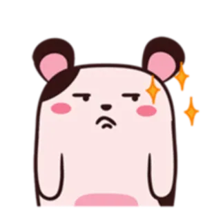 😒 Hamster, Dessin animé, Mignon, En colère, Expression, Animal whatsapp sticker