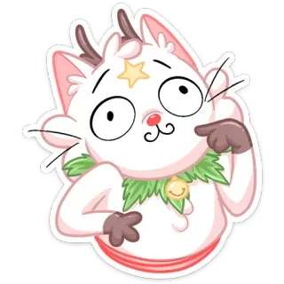 🤔 Katze, Cartoon, Sticker, Tier, Süß, Stern telegram sticker