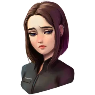 😞 Sam SAMSUNG мультфильм, женщина, девушка, Samsung telegram sticker