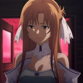 🐱 Asuna Yuuki Sword Art Online Anime, Personage, Meisje, Zwaard, Kunst, Online whatsapp sticker