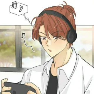 🎧 music, headphones, listening, cartoon, character, entertainment, anime telegram sticker