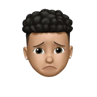 😁 Эмодзи, Грустный, Лицо, Задумчивый, Расстроенный, Выражение whatsapp sticker