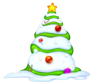 🎄 ต้นคริสต์มาส, วันหยุด, คริสต์มาส, รื่นเริง, เครื่องประดับ, ลูกกวาด, ดาว whatsapp sticker