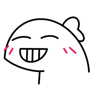 🦖 imut, kartun, sederhana, senang, tersenyum, karakter whatsapp sticker