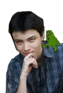 👌 uomo, pepe, meme, ritratto, casual whatsapp sticker