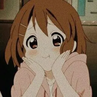 😊 Yui Hirasawa K-On! Anime, Cartone animato, Ragazza, Carina, K-On, Yui Hirasawa, Sticker telegram sticker