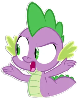 👐 Spike My Little Pony Spike, My Little Pony, cartoon, dragon, character, sticker telegram sticker