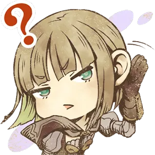 😟 question, thinking, confused, anime style, doubt, pondering telegram sticker