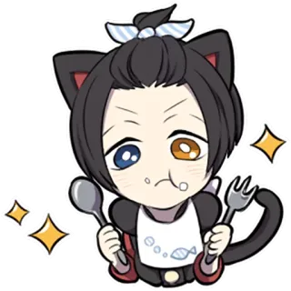 🍴 Anime, Katze, Kawaii, Niedlich, Cartoon, Manga telegram sticker
