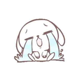 🌸 哭泣, 悲伤, 卡通, 眼泪, 情绪化, 插图 telegram sticker