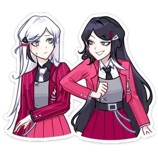 😏 Anime girl, Hoạt hình, Sticker, Dễ thương, Kawaii, Đồng phục telegram sticker