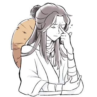 🥢 sad, anime, manga, character, crying, asian, traditional clothing telegram sticker