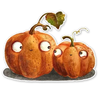 Cute pumpkins telegram stickers