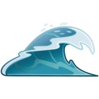 🌊 wave, sea, ocean, water, blue, nature telegram sticker