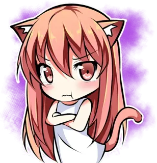 🙄 Anime, Neko, Chibi, Mignon, Manga, Kawaii telegram sticker