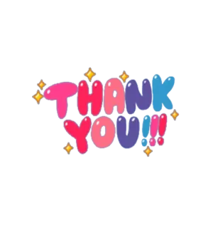 💕 THANK YOU!! merci, salutation, reconnaissance, positif whatsapp sticker