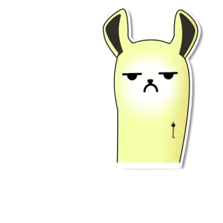 👆 llama, jari tengah, kartun, binatang, lucu telegram sticker