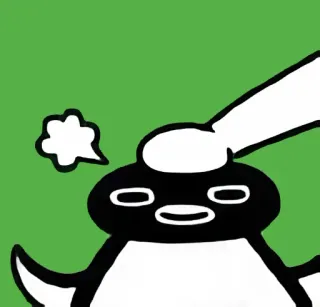 👊 pingouin, animal, dessin animé, autocollant, humour telegram sticker