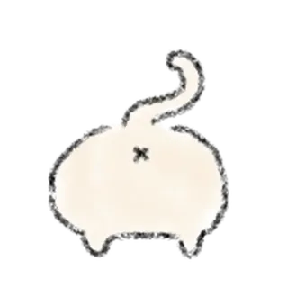 🧃 猫, 屁股, 尾巴, 卡通 whatsapp sticker