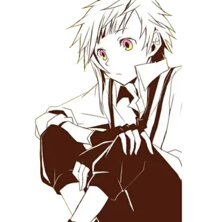 🙁 Atsushi Nakajima Bungou Stray Dogs Anime, Manga, Charakter, Atsushi Nakajima, Bungou Stray Dogs telegram sticker
