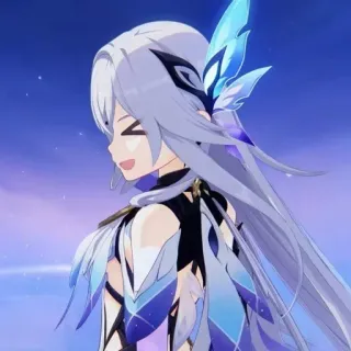 😆 Shenhe Genshin Impact Anime, Videospiel, Genshin Impact, Shenhe, Weißes Haar, Weibliche Figur, Fantasy whatsapp sticker