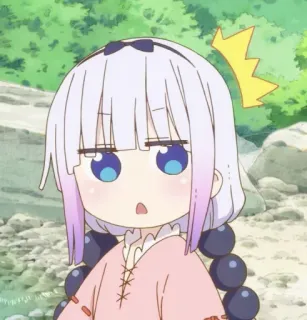 💕 Kanna Kamui Miss Kobayashi's Dragon Maid anime, Kanna, Dragon Maid, carino, personaggio, kawaii telegram sticker