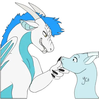 😈 ych dragão, monstro, fantasia telegram sticker