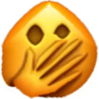 🤭 Émoji, Choqué, Main devant la bouche, Silence, Surprise telegram sticker